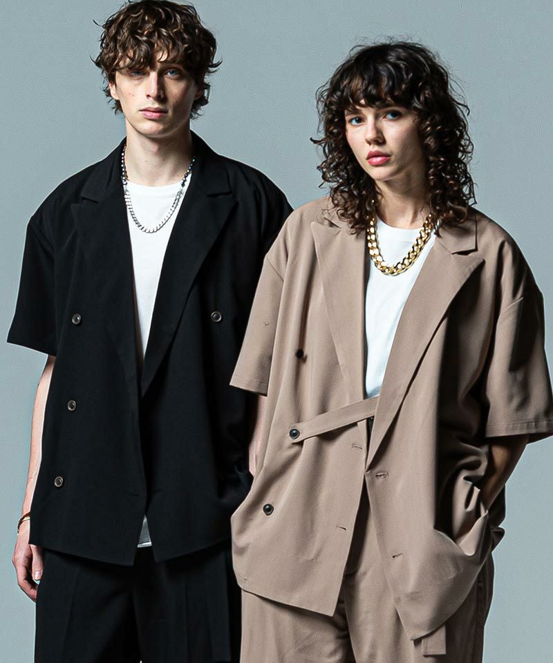 60%OFF【glamb(グラム)】Half Sleeves Double JKT ハーフスリーブ