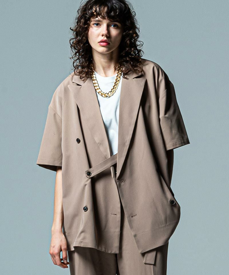 60%OFF【glamb(グラム)】Half Sleeves Double JKT ハーフスリーブ