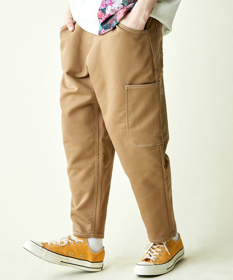 50%OFF【rehacer(レアセル)】 Wide Stretch Painter Pants ペインター