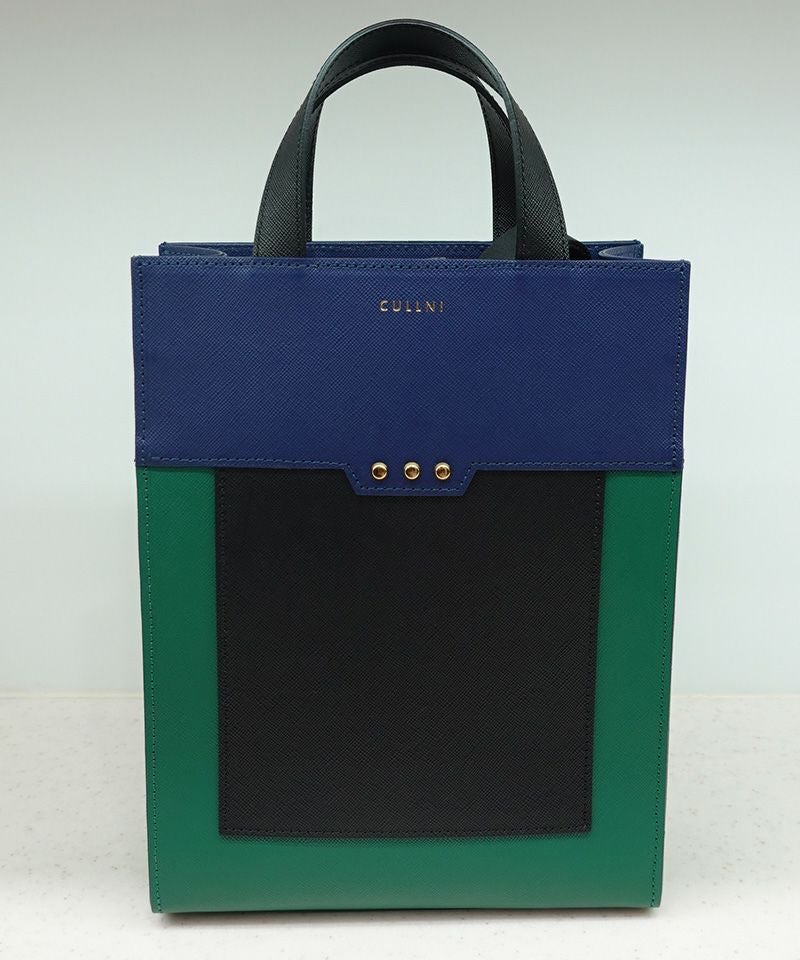 CULLNI(クルニ)】 Leather vertical mini tote bag トートバッグ(BG