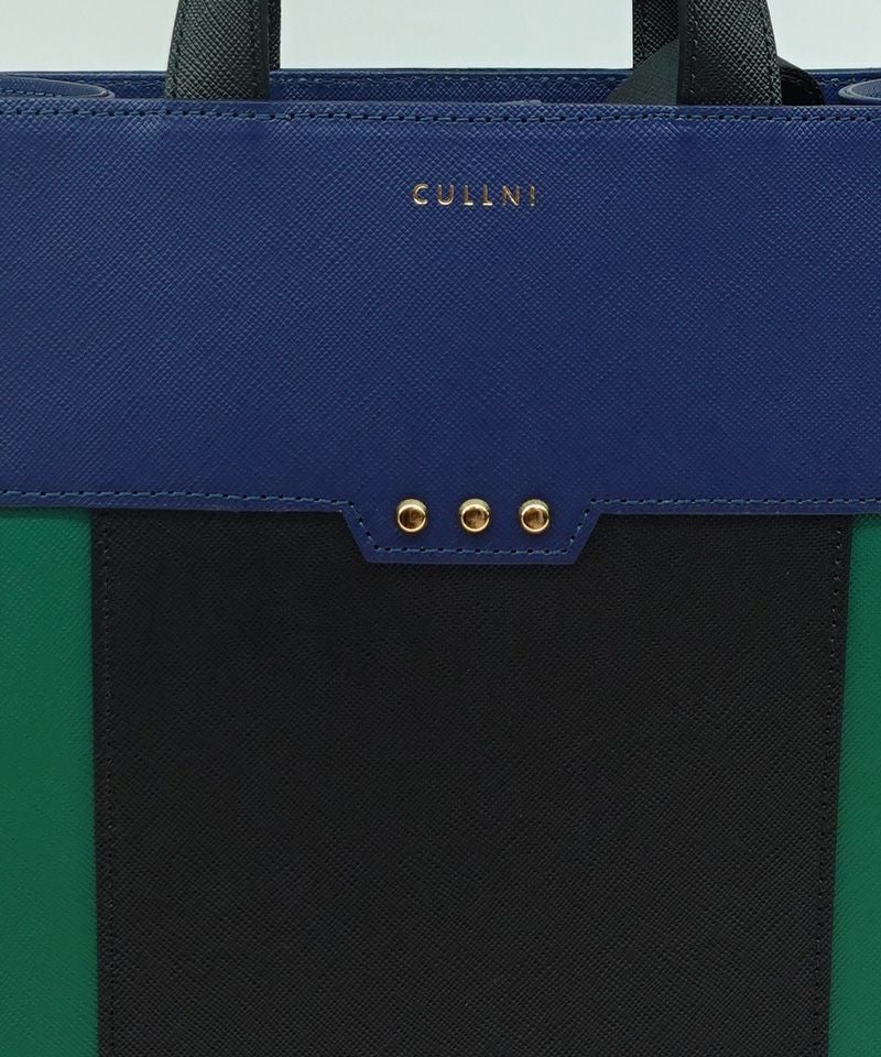 CULINI/ブラックレザー/トートバッグ CULLNI(クルニ)】 Leather vertical mini tote bag トートバッグ(BG
