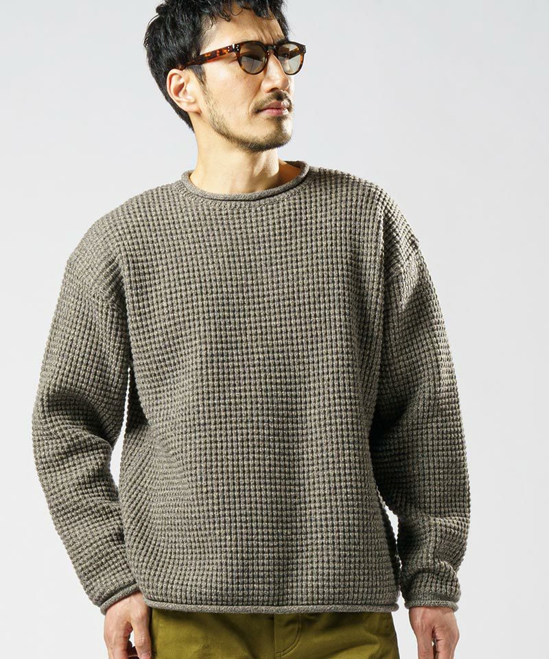 60%OFF【wjk】waffle roll crew knit ニット(6312 kw53c) | CAMBIO