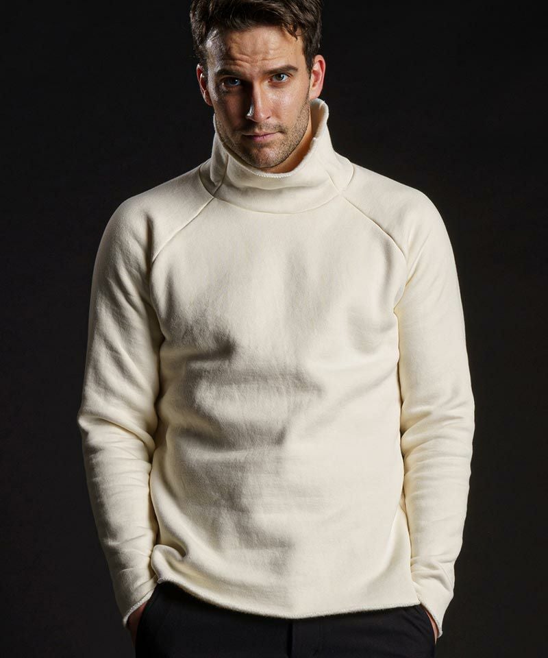 wjk】heavy weight mock neck(brushed lining) モックネックカットソー