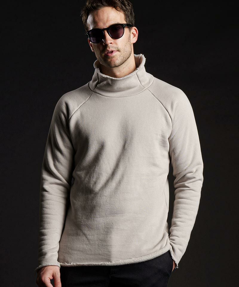 wjk】heavy weight mock neck(brushed lining) モックネックカットソー