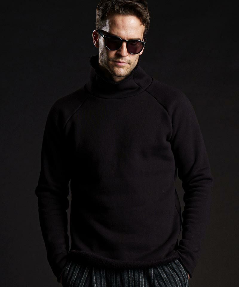 wjk】heavy weight mock neck(brushed lining) モックネックカットソー
