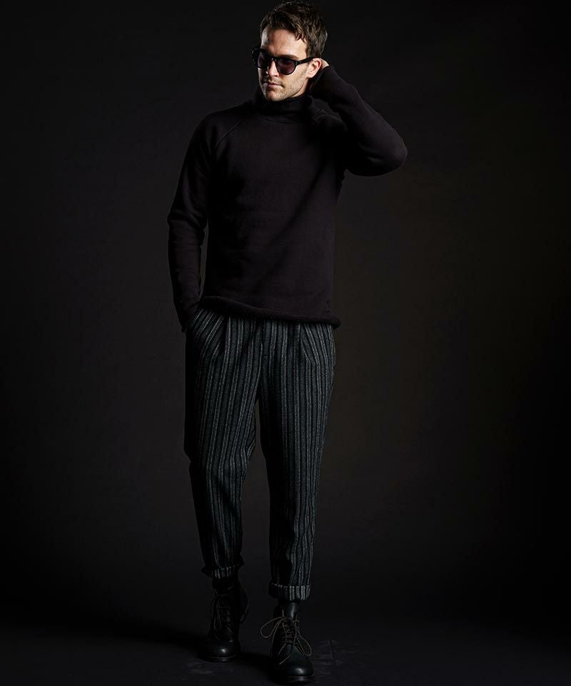 wjk】heavy weight mock neck(brushed lining) モックネックカットソー
