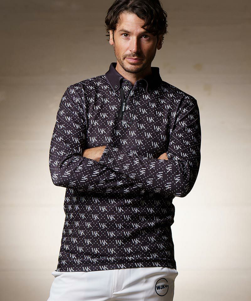 70%OFF【wjk】GOLF-WJKG-patterned long sleeve polo shirt ポロシャツ