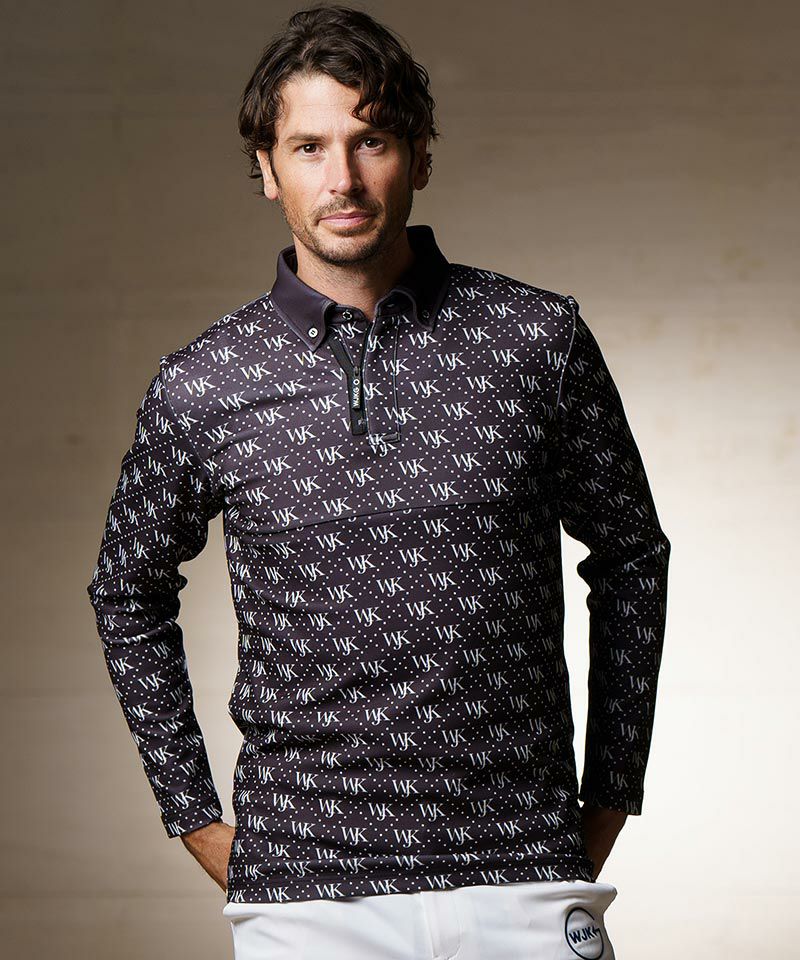 70%OFF【wjk】GOLF-WJKG-patterned long sleeve polo shirt ポロシャツ