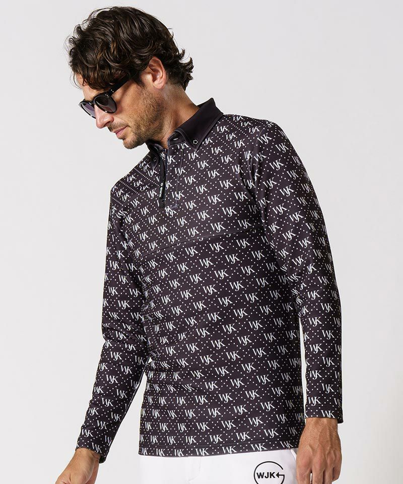 70%OFF【wjk】GOLF-WJKG-patterned long sleeve polo shirt ポロシャツ