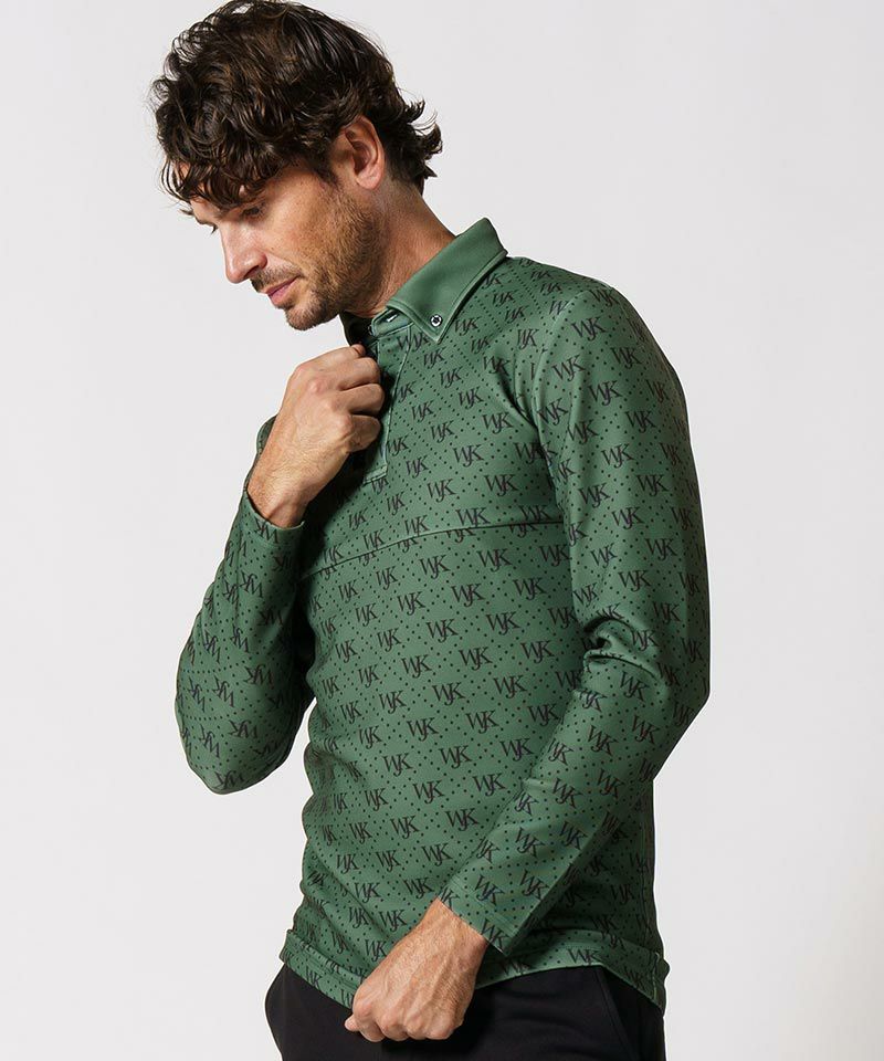 70%OFF【wjk】GOLF-WJKG-patterned long sleeve polo shirt ポロシャツ