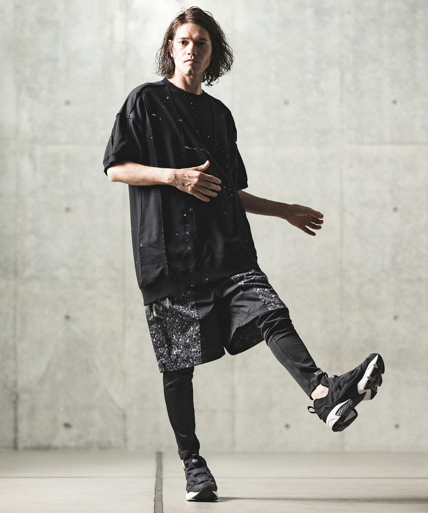 50%OFF【GLIMCLAP(グリムクラップ)】Switching design shorts ショート