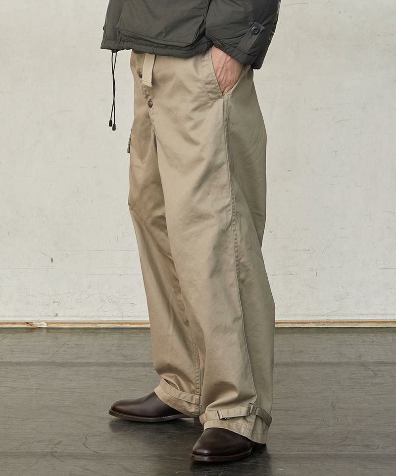 パンツ ego tripping WIDE FOLD BACK TROUSERS 50%OFF【EGO TRIPPING(エゴトリッピング)】GERMAN MILITARY TROUSERS