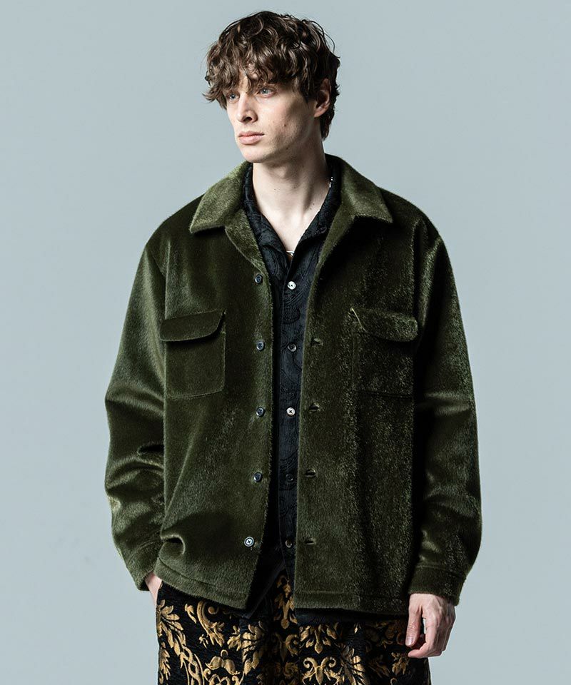 30%OFF【glamb(グラム)】Synth Haircalf SH シンセヘアカーフシャツ