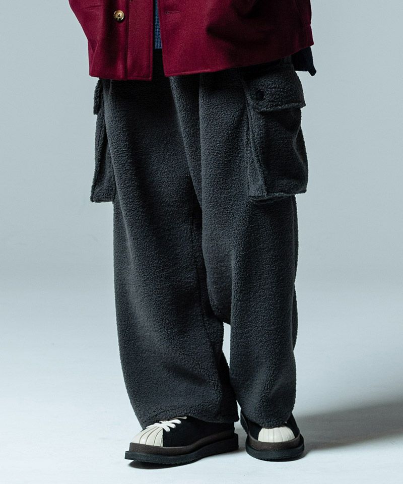 50%OFF【glamb(グラム)】Boa Cargo Pants ボアカーゴパンツ(GB0323-P12