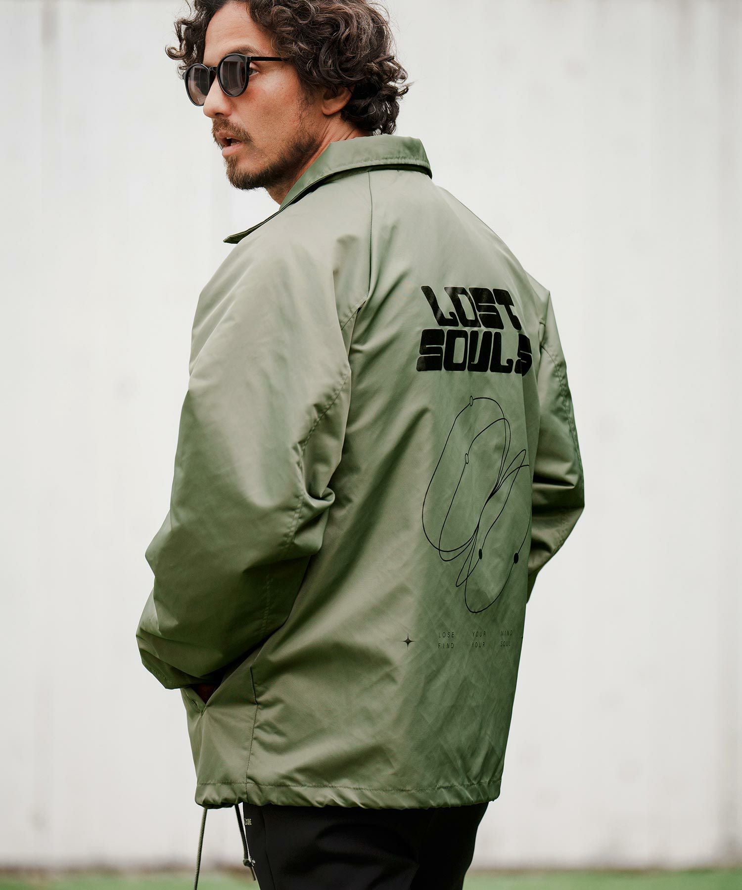 50%OFF【CAMBIO(カンビオ)】LOST SOULS Print Coach Jacket ジャケット