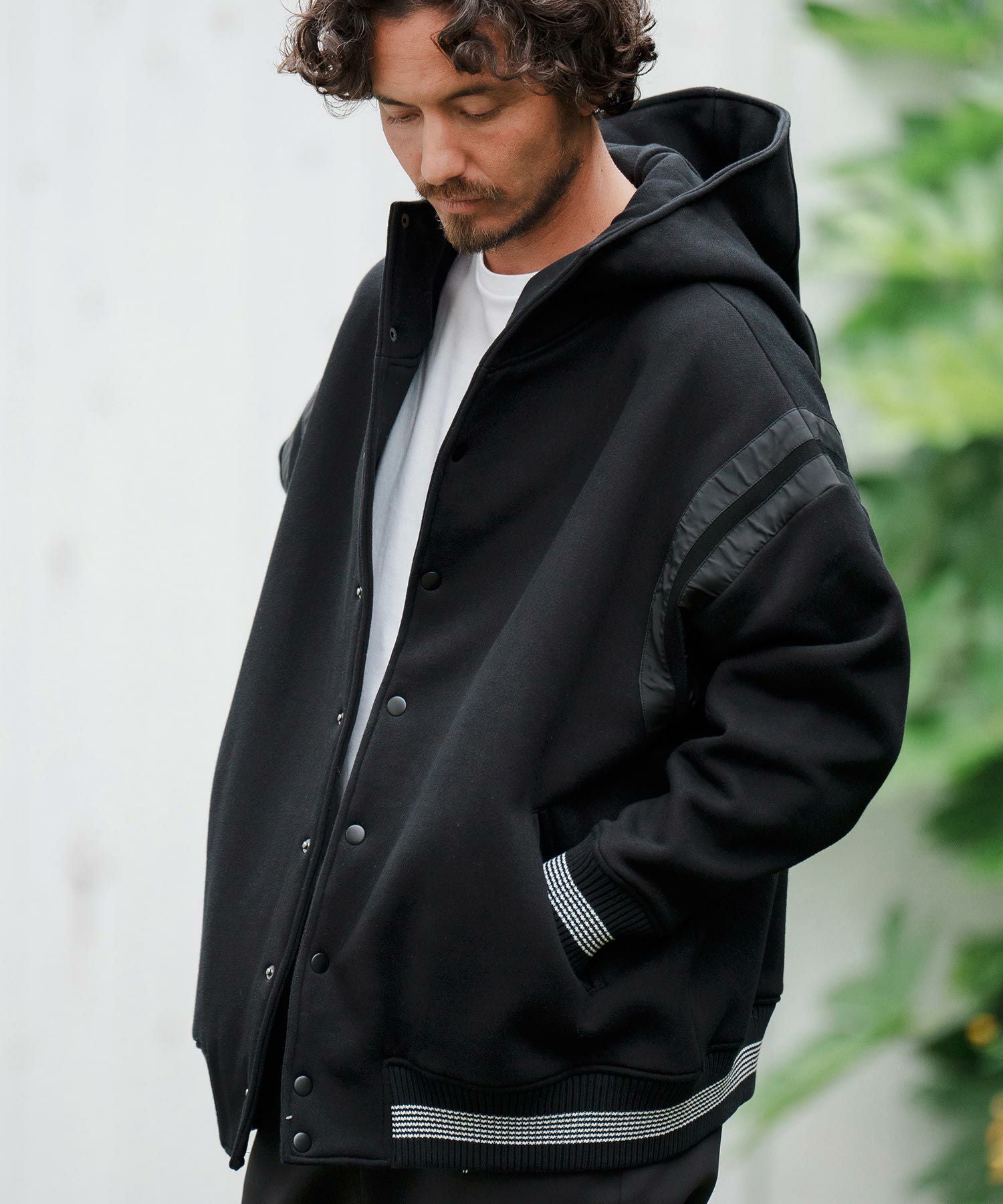 50%OFF【CAMBIO(カンビオ)】Back Brushed Sweat Hooded Studium Jacket