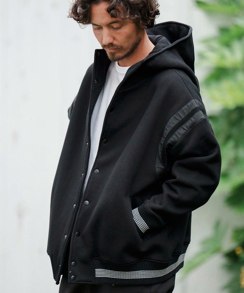 50%OFF【CAMBIO(カンビオ)】Back Brushed Sweat Hooded Studium Jacket 