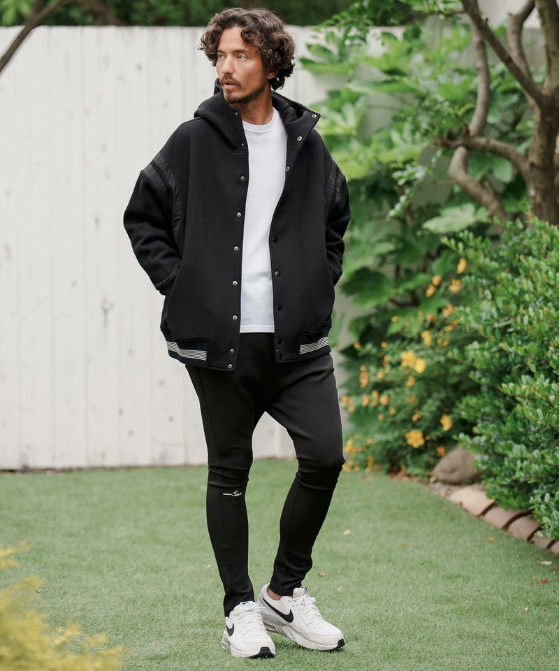 50%OFF【CAMBIO(カンビオ)】Back Brushed Sweat Hooded Studium Jacket 