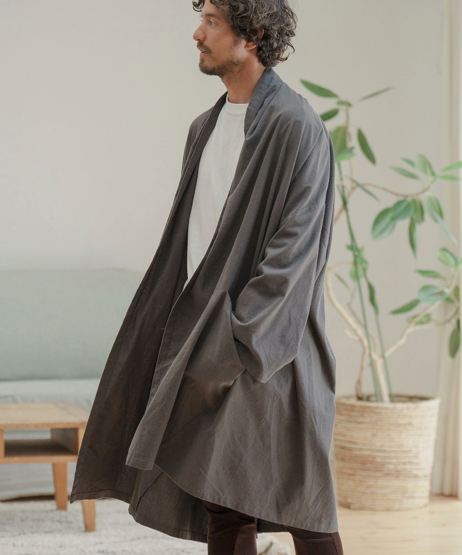 Deuxiemeclasse 麻ガーゼ gownガウン 30%OFF【CAMBIO(カンビオ)】KIMONO Like Gown ガウン(A10423cmb