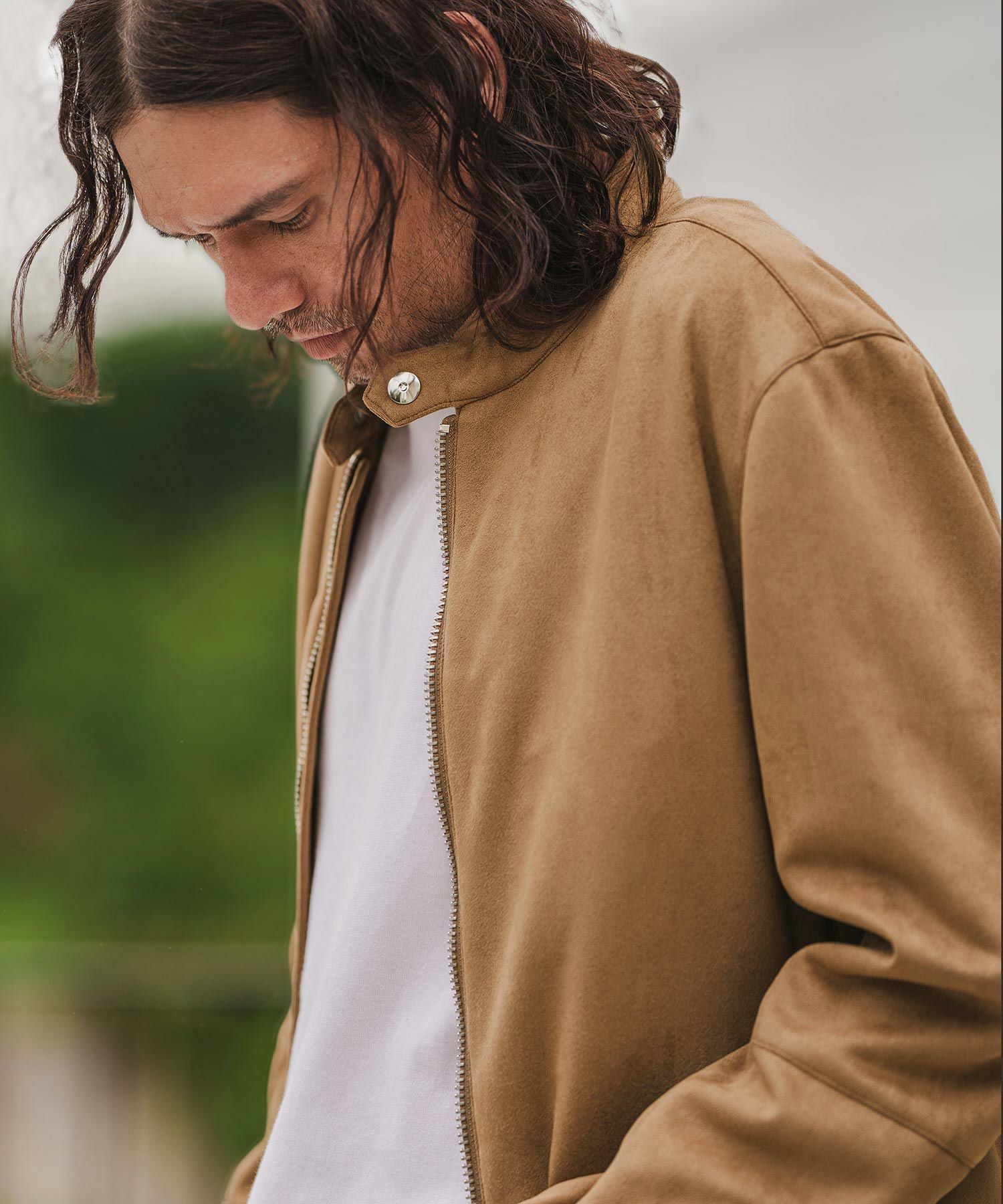 50%OFF【CAMBIO(カンビオ)】フェイクスウェードシングルライダース