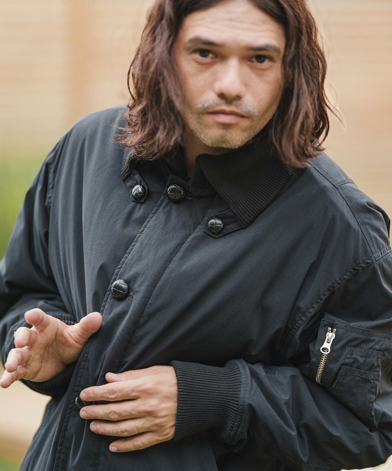 60%OFF【CAMBIO(カンビオ)】Donkey Collar Rib Jacket ミリタリー