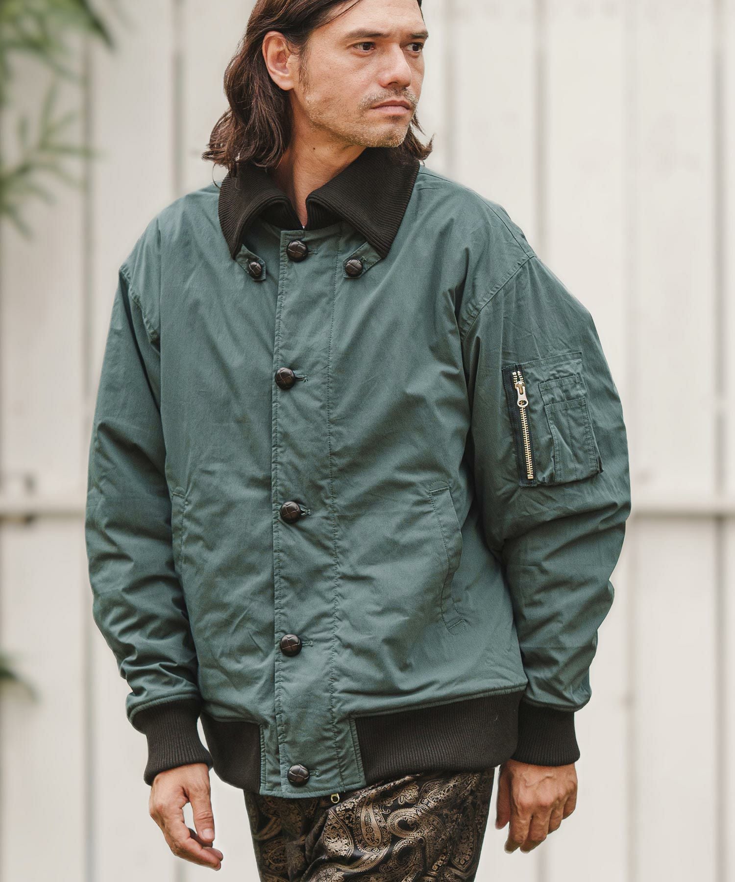 60%OFF【CAMBIO(カンビオ)】Donkey Collar Rib Jacket ミリタリー