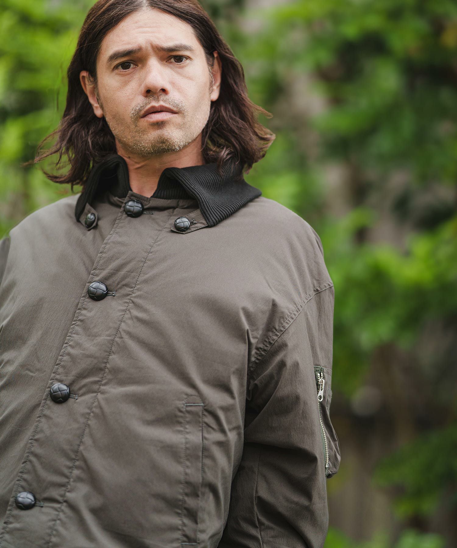 cambio オリーブ色 ボタン付き ミリタリージャケット cambio オリーブ色 ボタン付き ミリタリージャケット Military CAMBIO