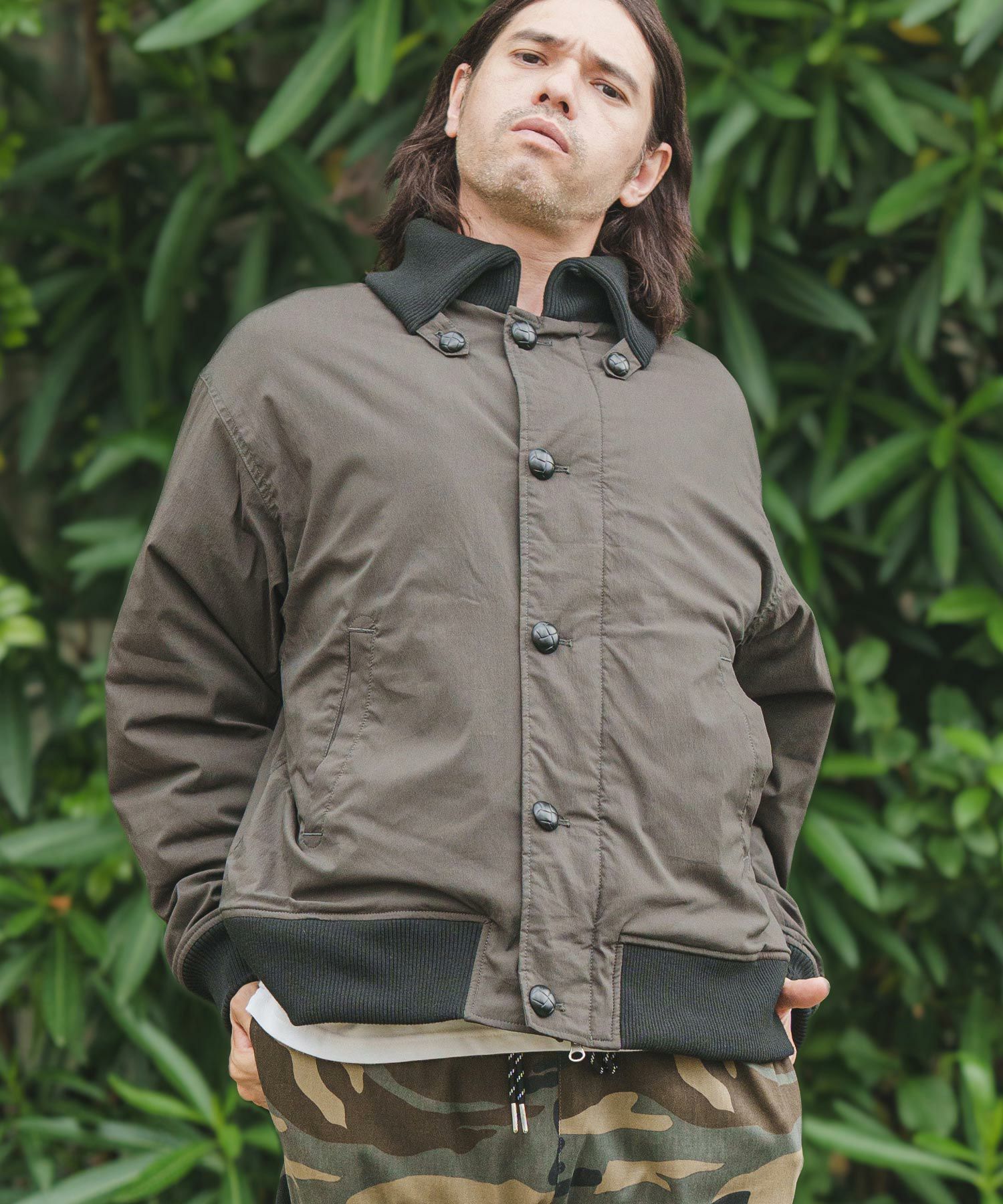 60%OFF【CAMBIO(カンビオ)】Donkey Collar Rib Jacket ミリタリー