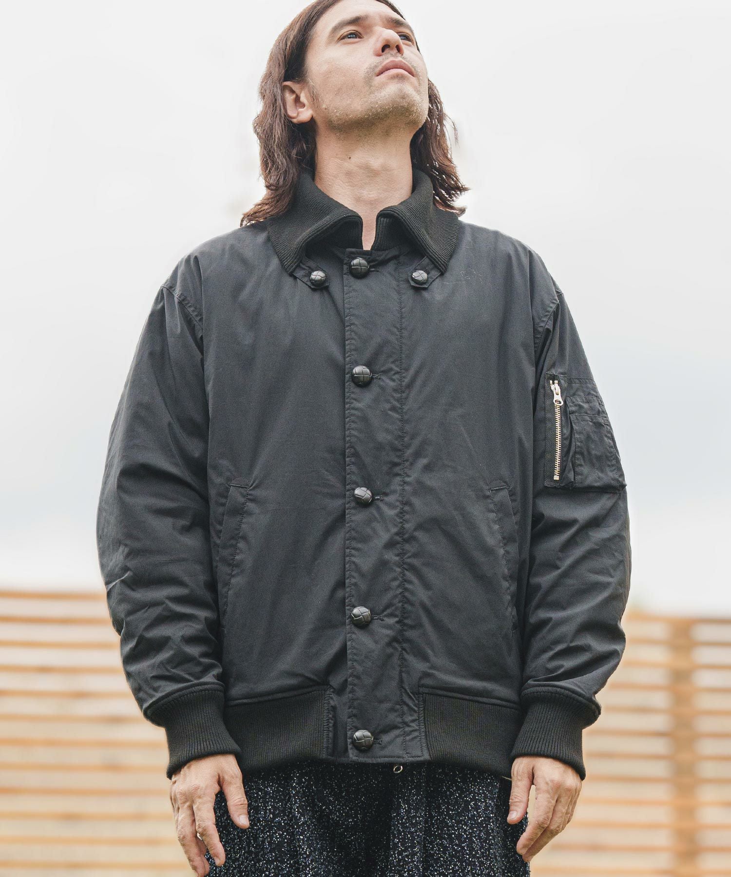 cambio オリーブ色 ボタン付き ミリタリージャケット 60%OFF【CAMBIO(カンビオ)】Donkey Collar Rib Jacket ミリタリー