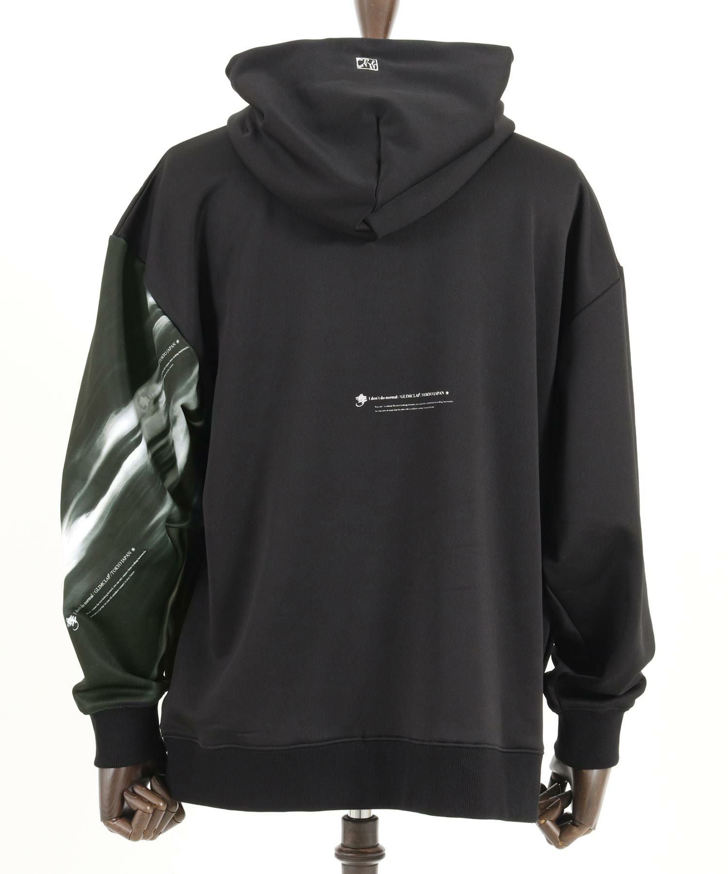 60%OFF【GLIMCLAP(グリムクラップ)】One arm patterned design hooded