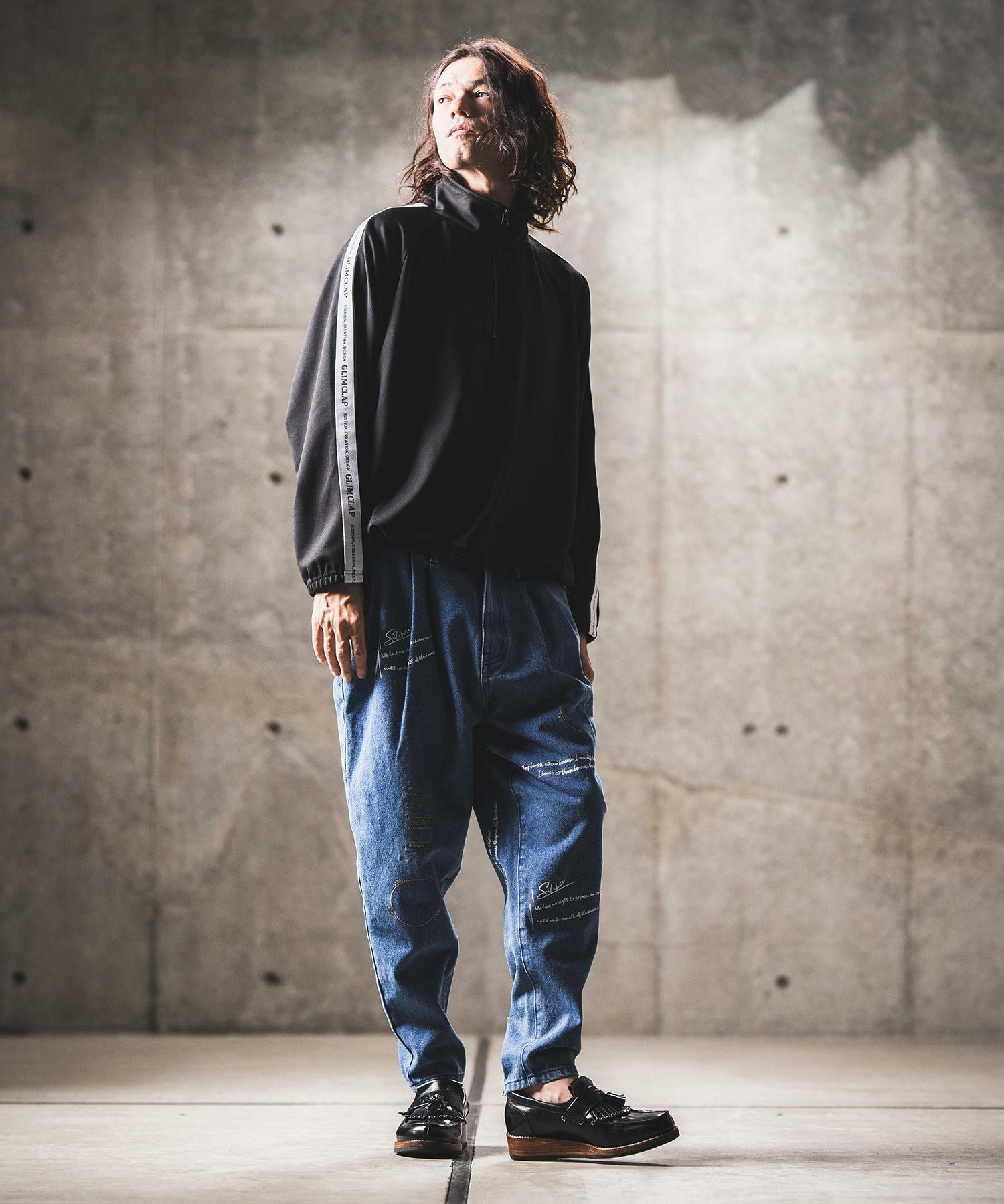 GLIMCLAP　Flower pattern pants　L サイズ　美品！ GLIMCLAP(グリムクラップ)】Tight fit track pants-Ver. color pattern
