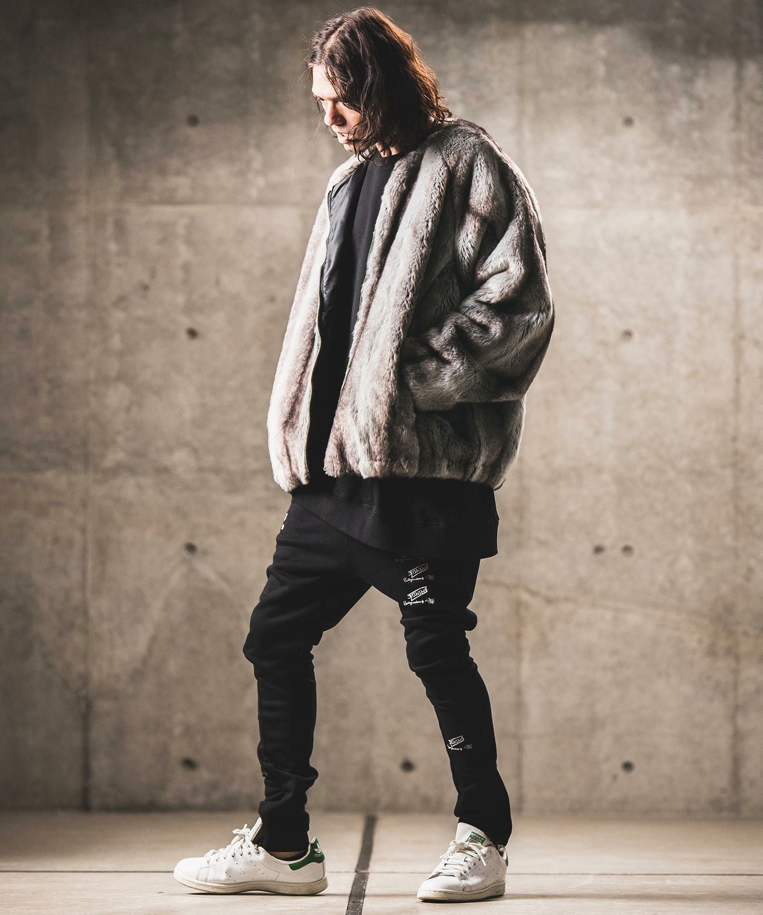50%OFF【GLIMCLAP(グリムクラップ)】Fake fur collarless design