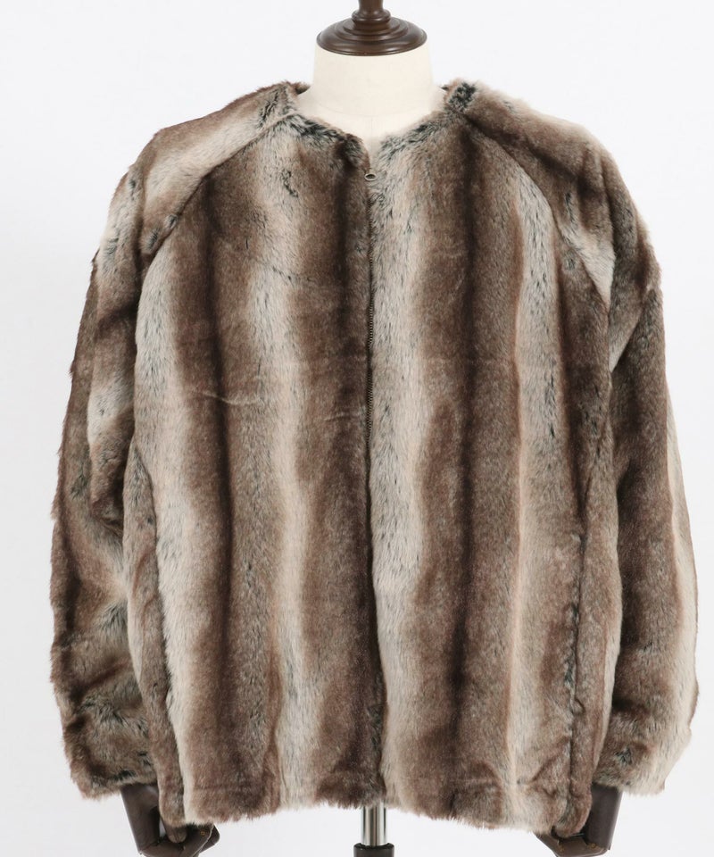 50%OFF【GLIMCLAP(グリムクラップ)】Fake fur collarless design 