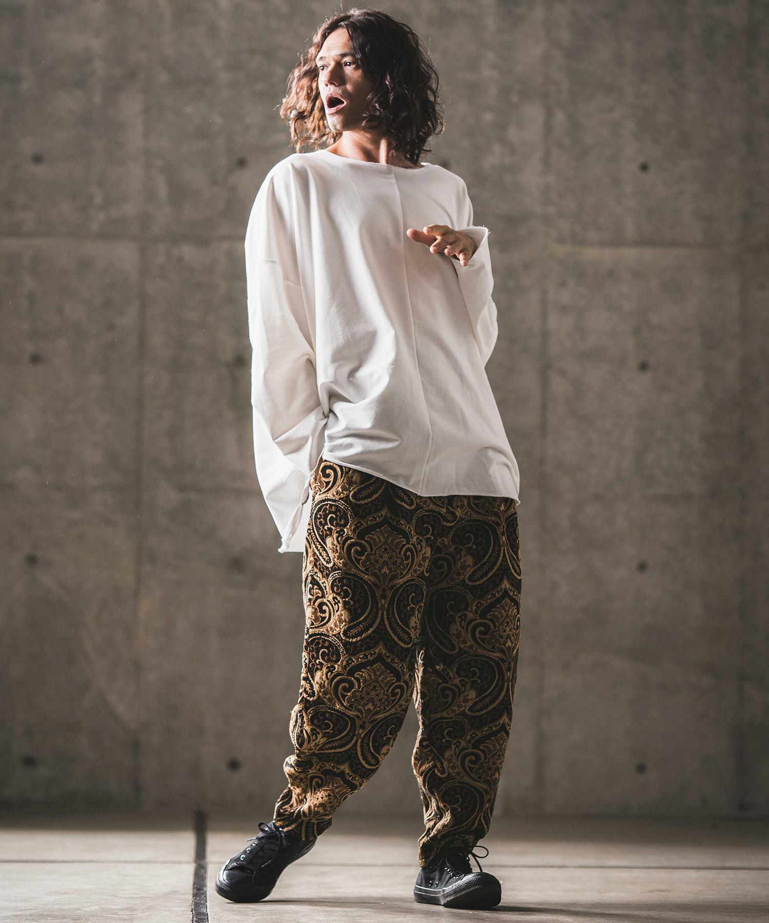 値下げ GLIMCLAP balloon pants バルーンパンツ S 50%OFF【GLIMCLAP(グリムクラップ)】Gobelins tapestry balloon