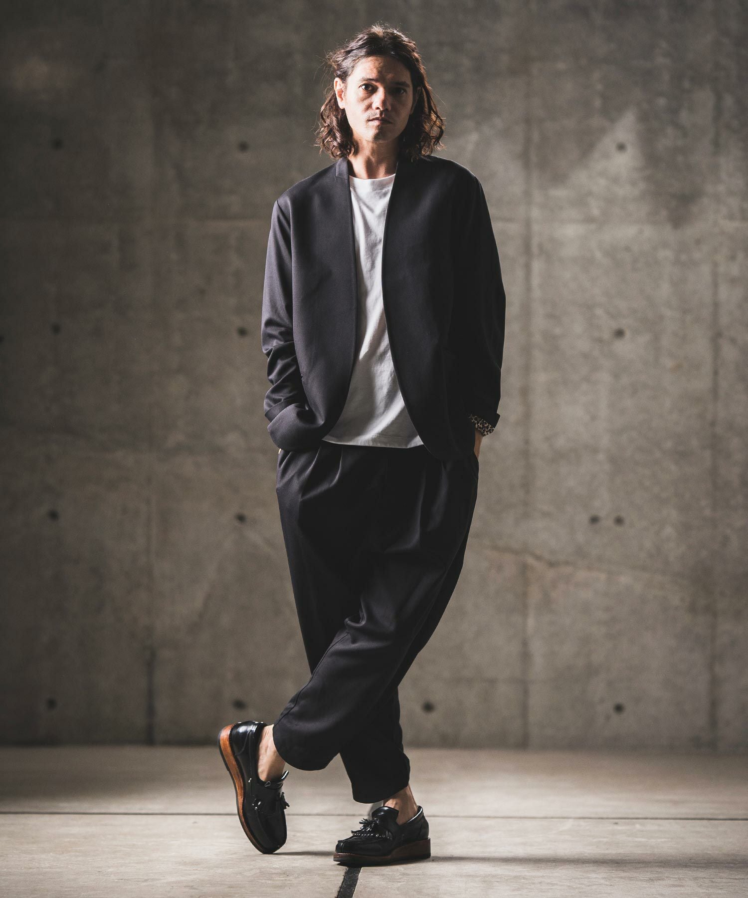 30%OFF【GLIMCLAP(グリムクラップ)】 Minimal detail jacket ミニマル