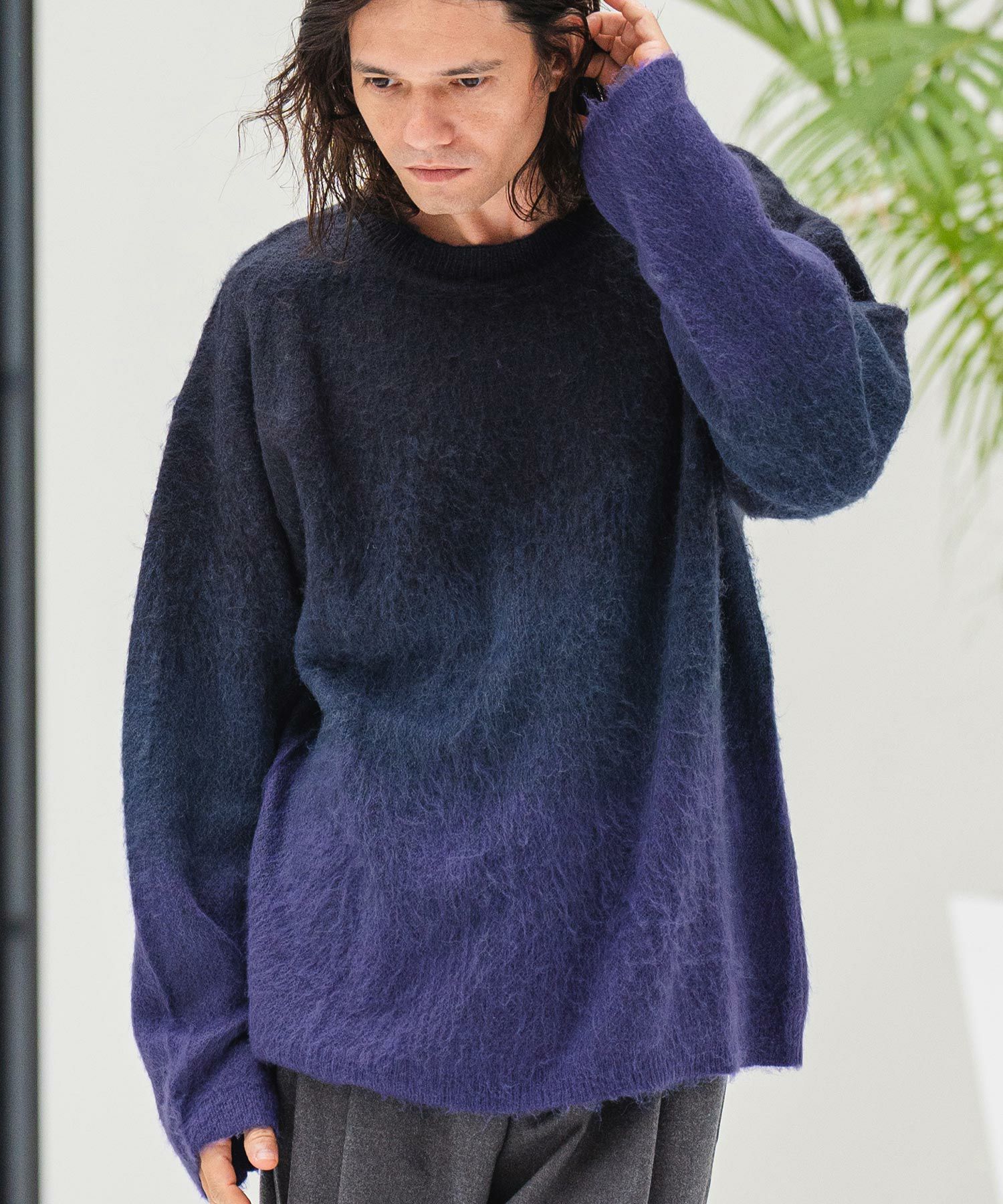 60%OFF【CAMBIO(カンビオ)】グラデーションモヘアニットプルオーバー