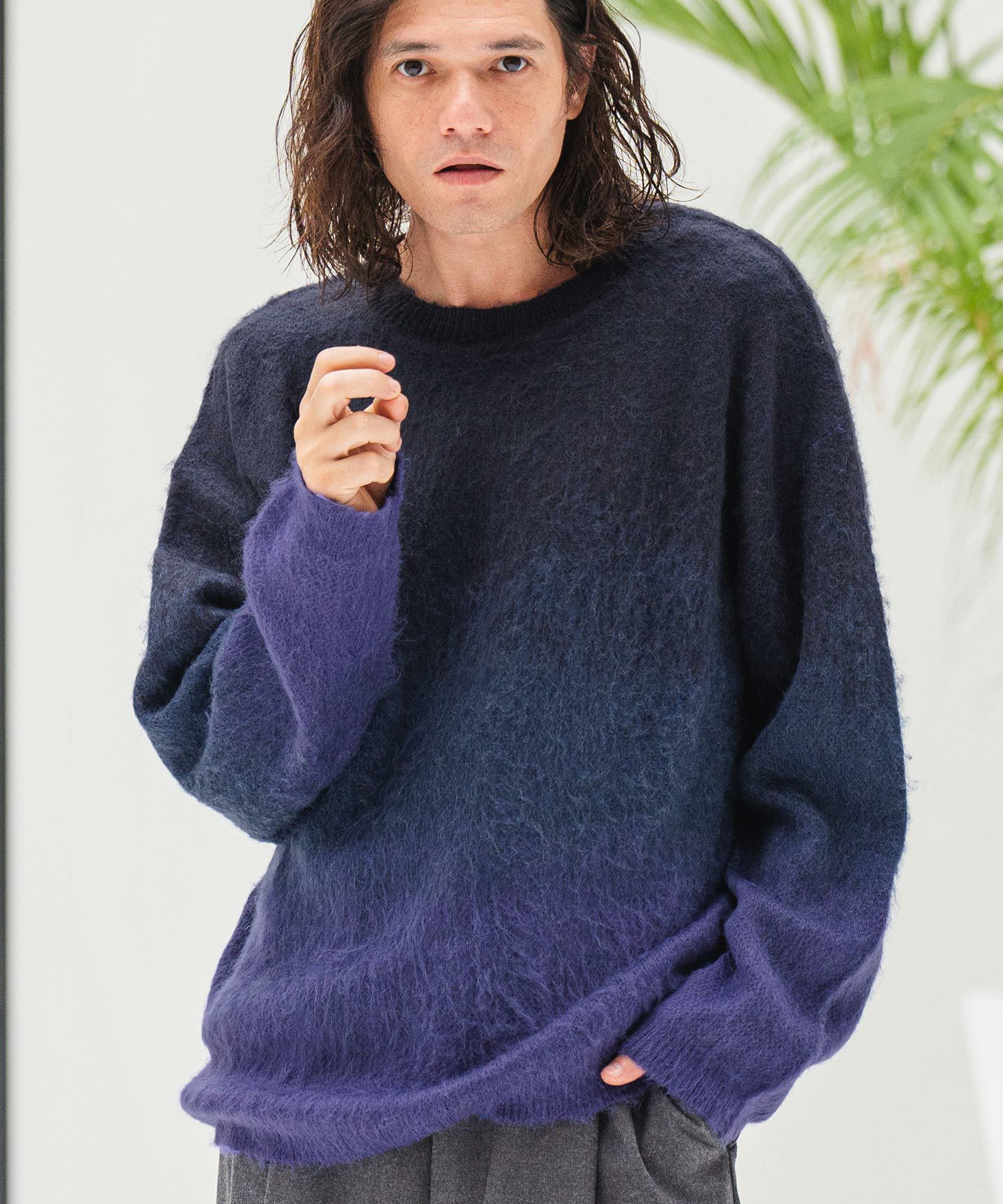 60%OFF【CAMBIO(カンビオ)】グラデーションモヘアニットプルオーバー