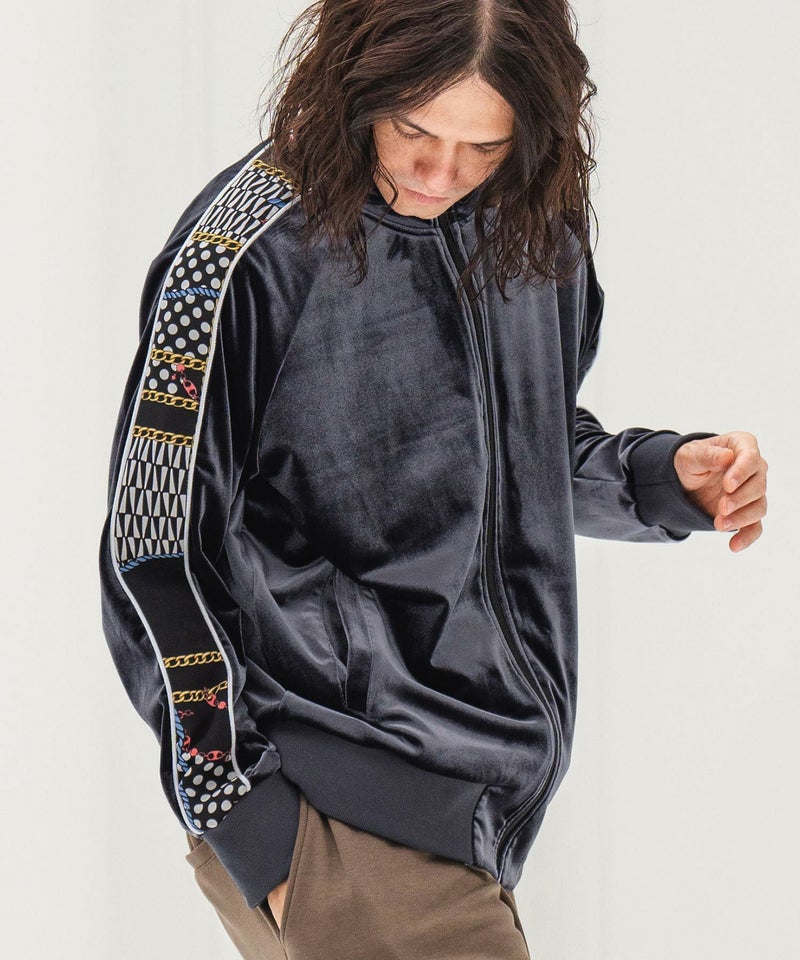 60%OFF【CAMBIO(カンビオ)】ベロア柄ライントラックジャケット(CMB 