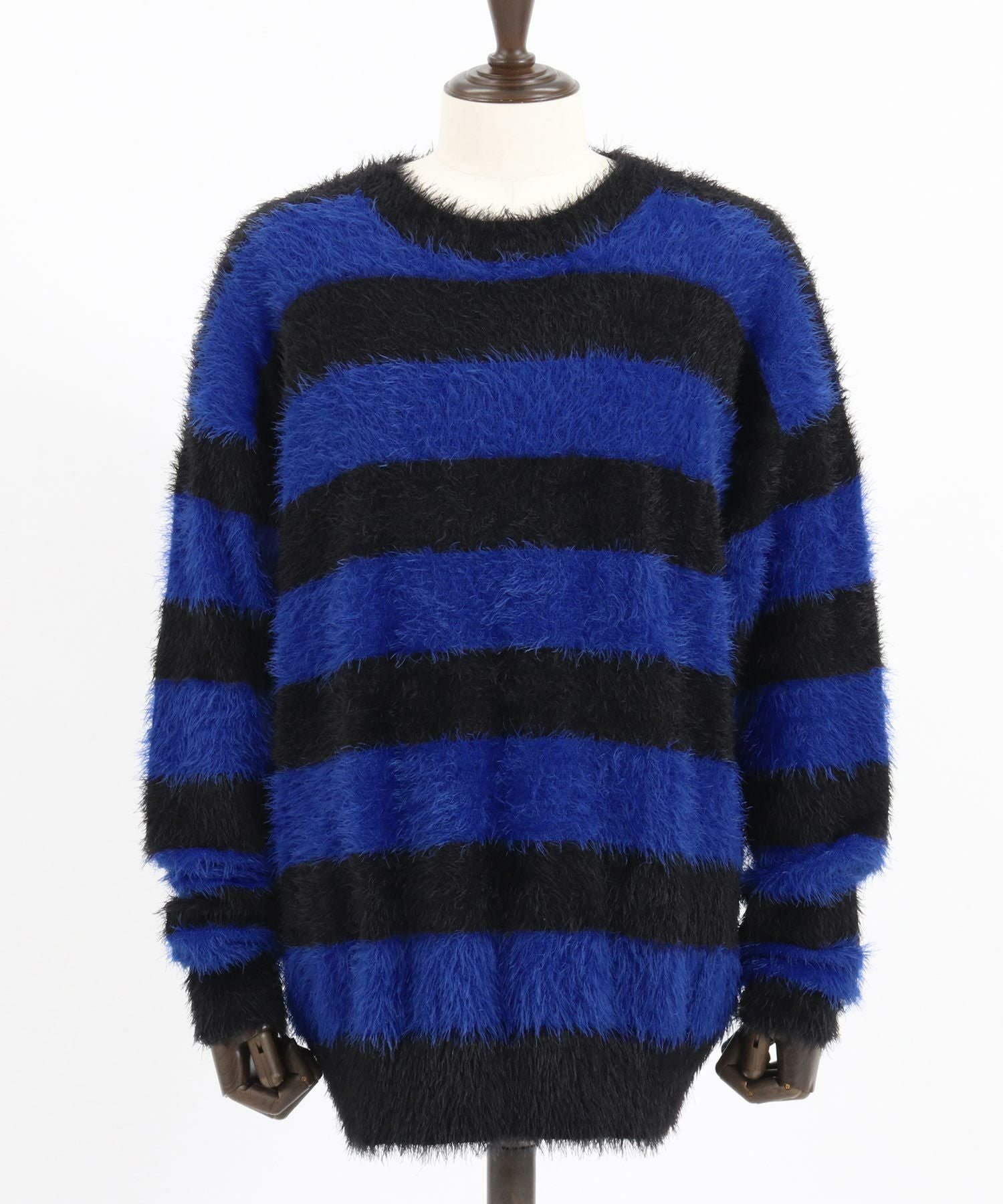60%OFF【CAMBIO(カンビオ)】フェザーヤーンボーダーニットプルオーバー