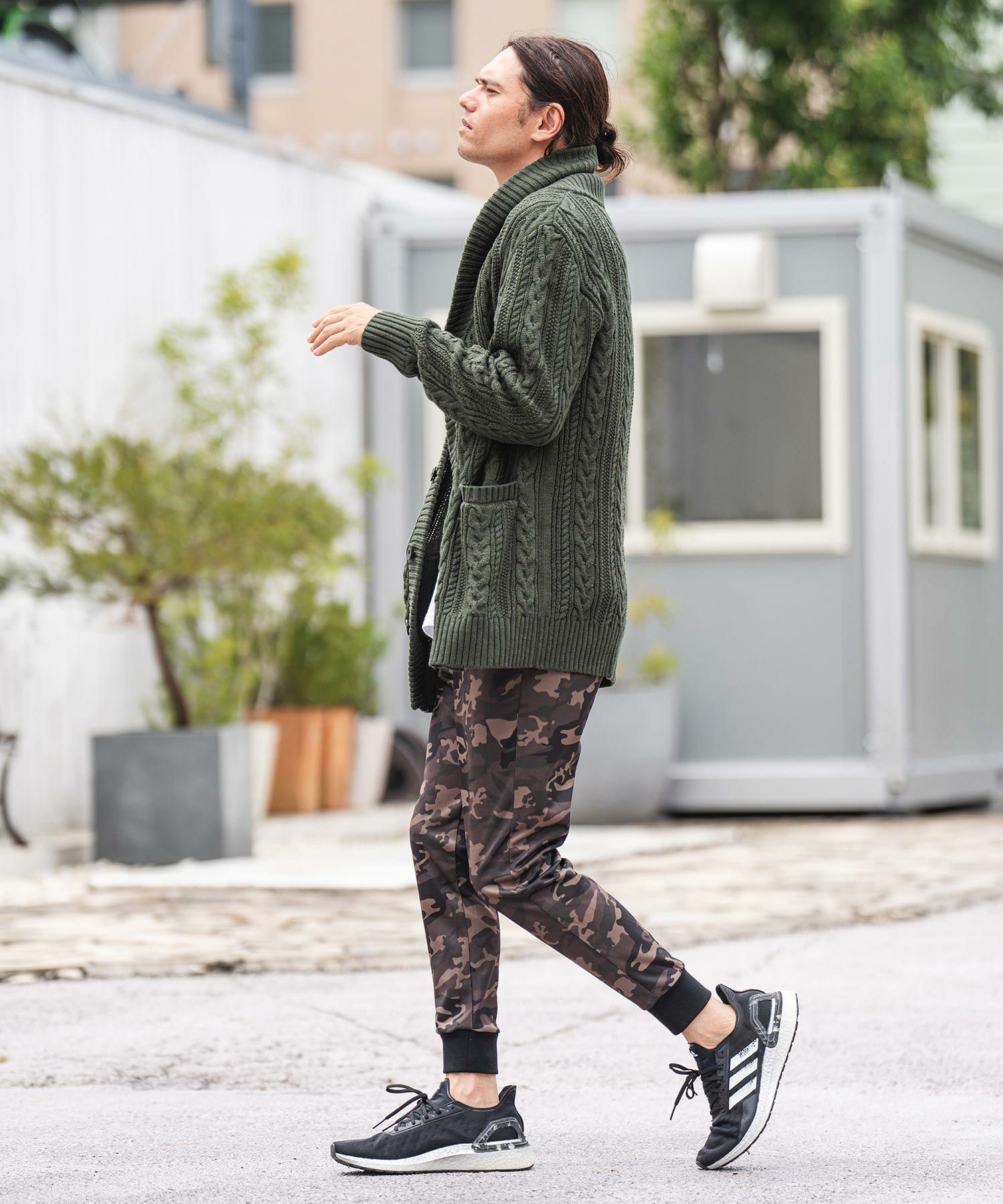 50%OFF【CAMBIO(カンビオ)】ショールカラーケーブルカーディガン(CMB