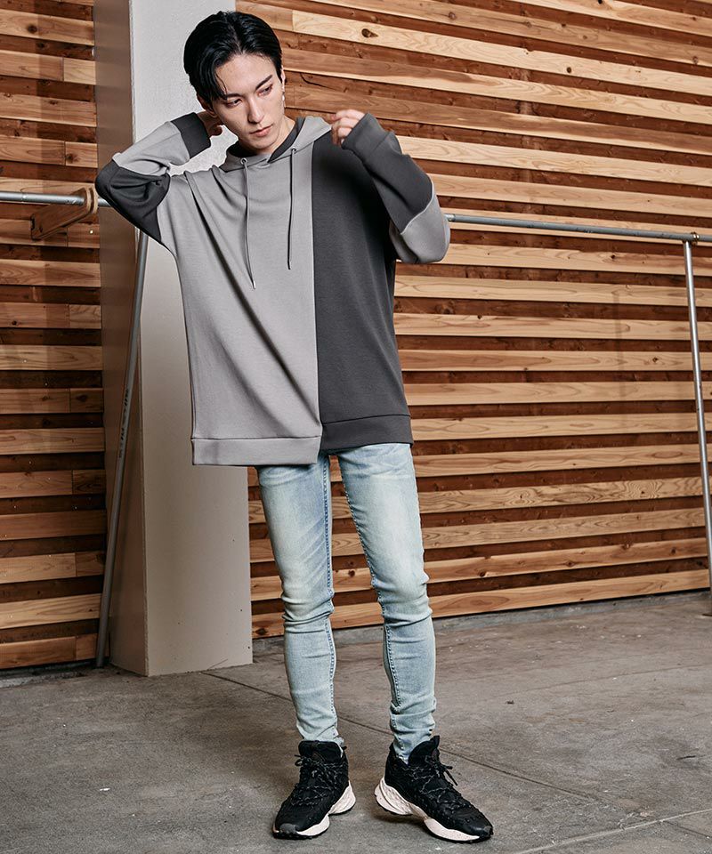 60%OFF【NO ID.(ノーアイディー)】ｽｲｯﾁﾝｸﾞBIGﾊﾟｰｶ(853006-521T