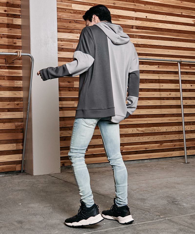 60%OFF【NO ID.(ノーアイディー)】ｽｲｯﾁﾝｸﾞBIGﾊﾟｰｶ(853006-521T