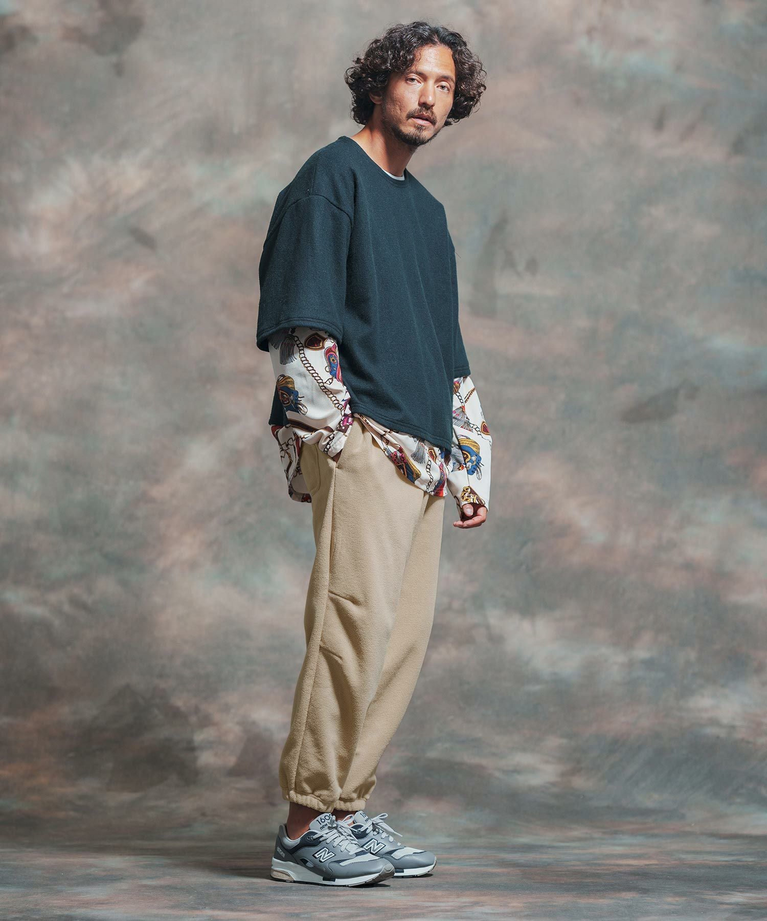 50%OFF【Jih Nunc(ジーヌンク)】フリーススウェットリブパンツ(JIH