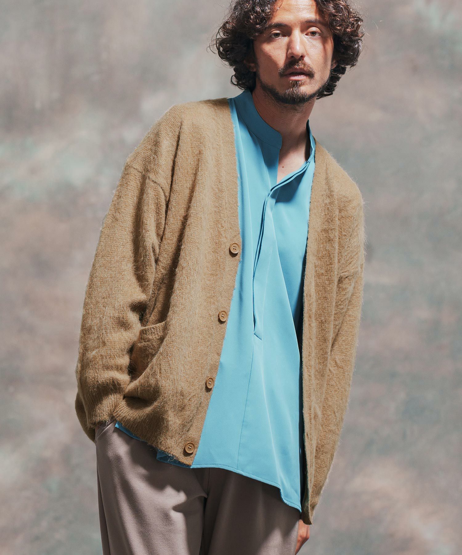 50%OFF【Jih Nunc(ジーヌンク)】モヘアドルマンスリーブカーディガン