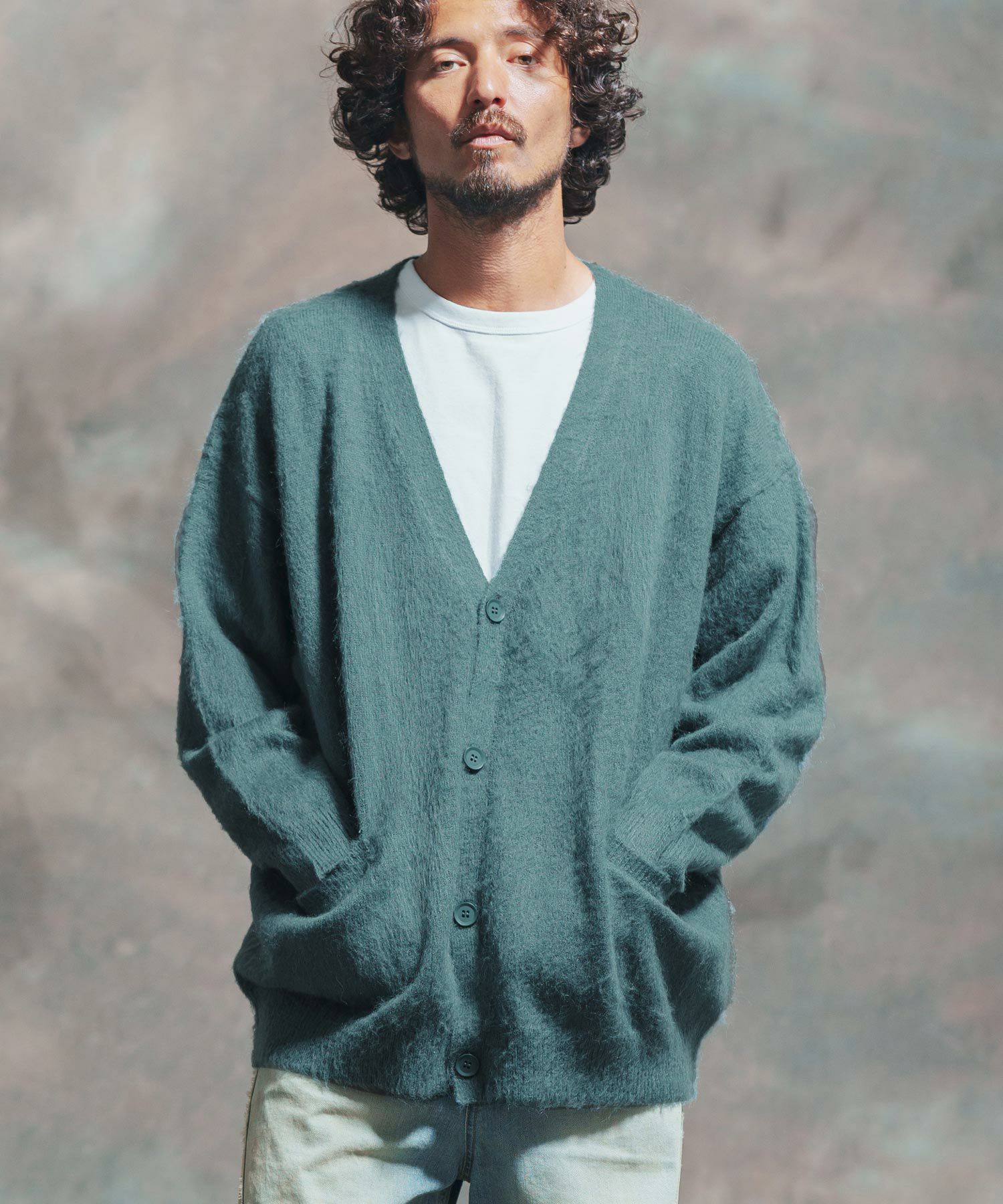 50%OFF【Jih Nunc(ジーヌンク)】モヘアドルマンスリーブカーディガン