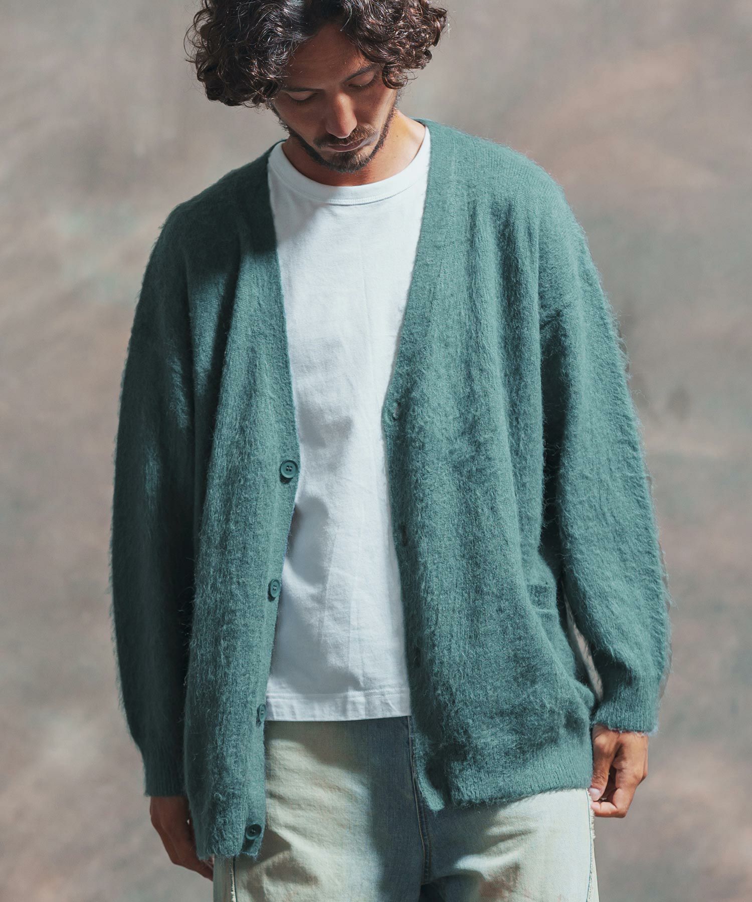 50%OFF【Jih Nunc(ジーヌンク)】モヘアドルマンスリーブカーディガン