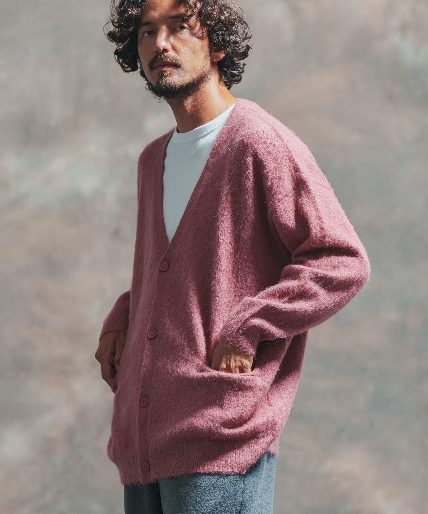 SUBLATIONS モヘアカーディガン SUBLATIONS(サブレーション) LOW SILHOUETTE MOHAIR CARDIGAN ．07