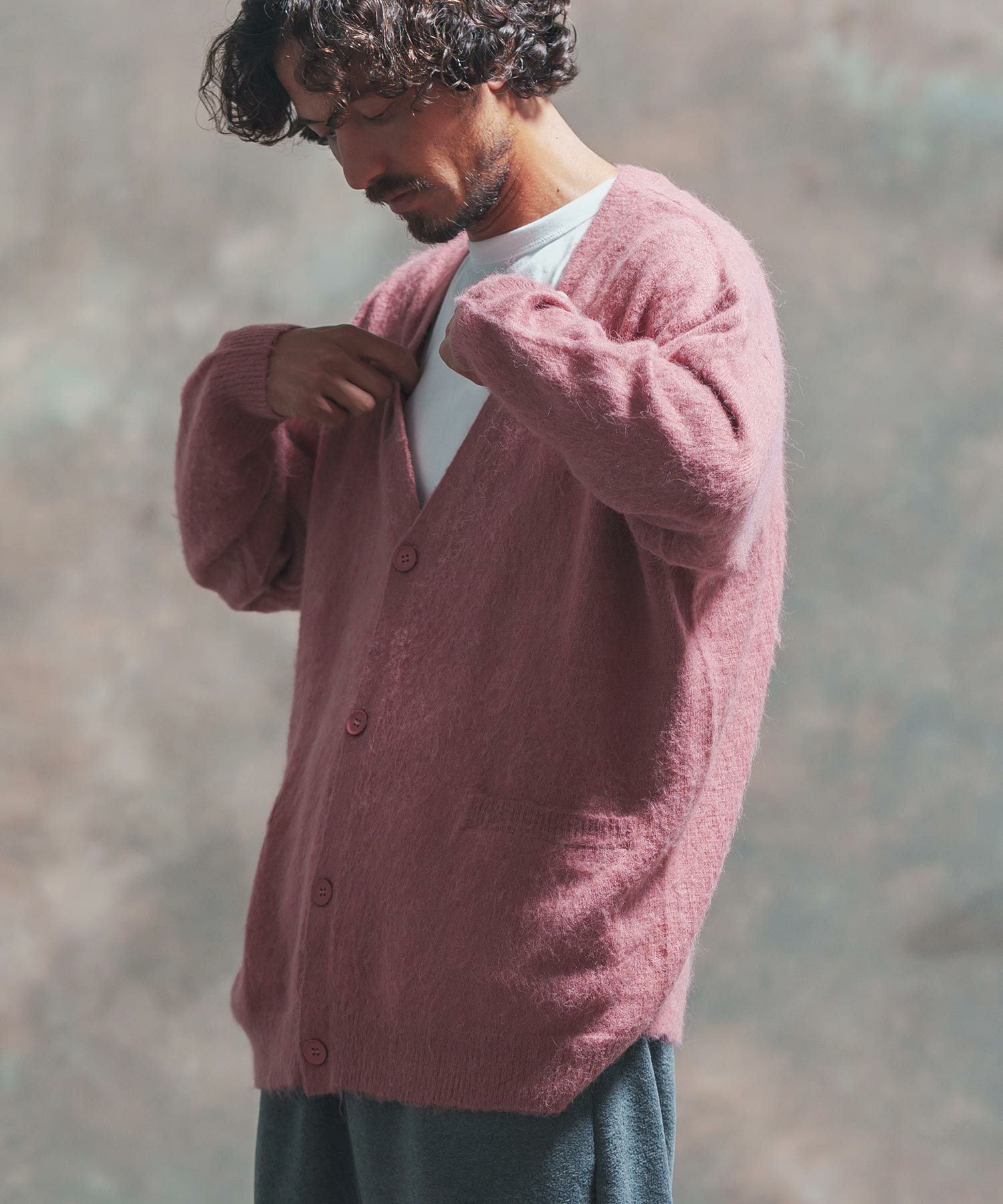 50%OFF【Jih Nunc(ジーヌンク)】モヘアドルマンスリーブカーディガン