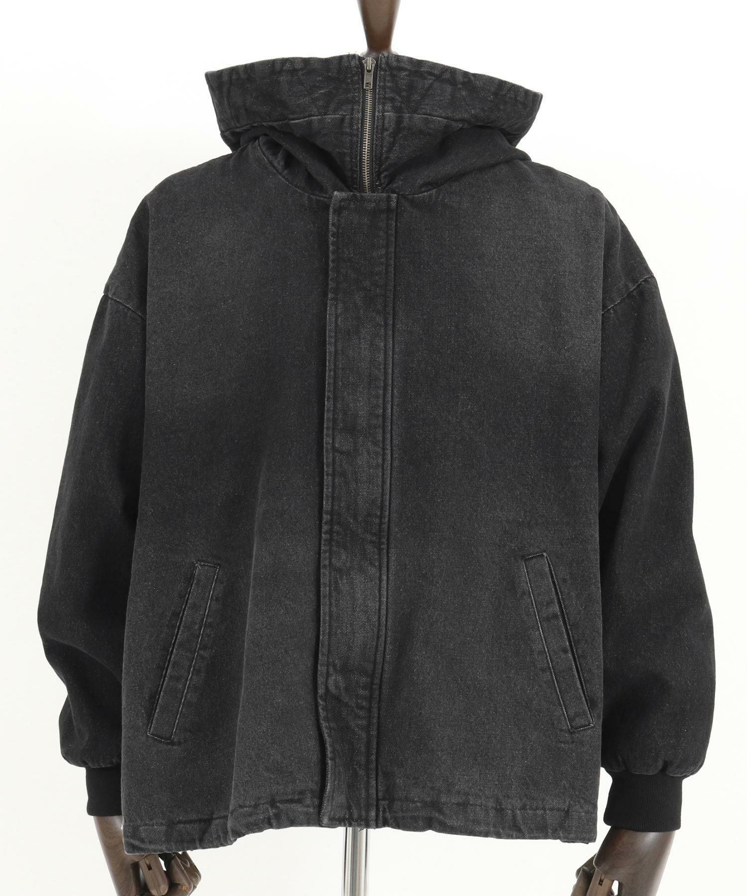 50%OFF【Jih Nunc(ジーヌンク)】ビッグフードデニムブルゾン(JIH-R1009