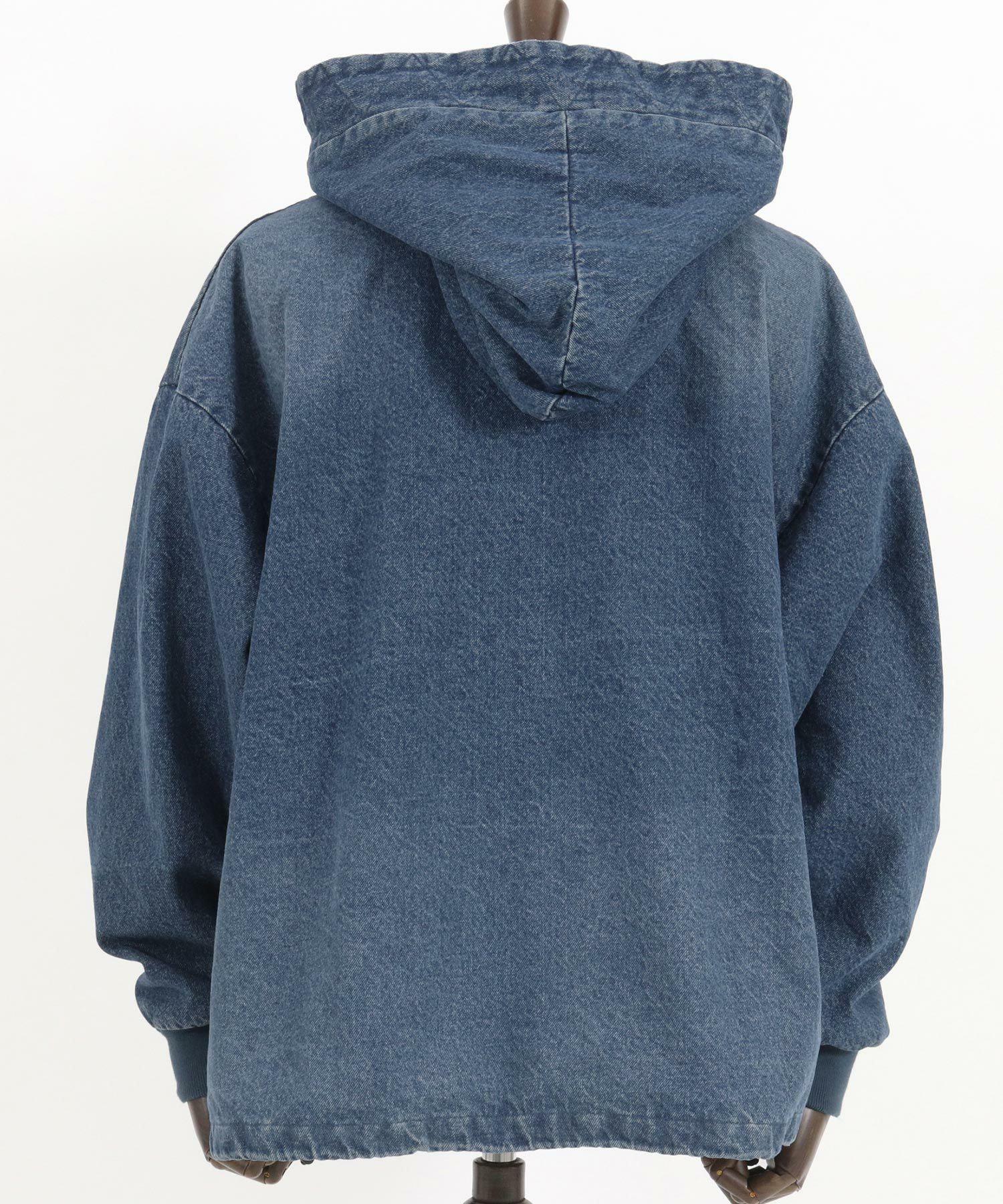 50%OFF【Jih Nunc(ジーヌンク)】ビッグフードデニムブルゾン(JIH-R1009
